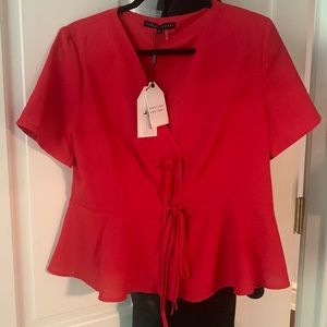 NWT English factory red tie top